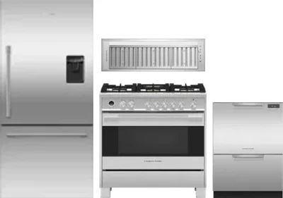 4 Piece Package Includes Refrigerator, Range, Hood And Dishwasher